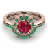 0.8 Carat Ruby Halo Bridal Set - Pamela No. 26 image 2