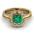 0.8 Carat Emerald Halo Bridal Set - Pamela No. 4 image 2