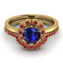 0.8 Carat Sapphire Halo Bridal Set - Pamela No. 58 image 2