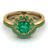 0.8 Carat Emerald Halo Bridal Set - Pamela No. 19 image 2