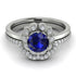 0.8 Carat Sapphire Halo Bridal Set - Pamela No. 15 image 2