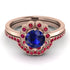 0.8 Carat Sapphire Halo Bridal Set - Pamela No. 59 image 2