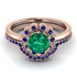 0.8 Carat Emerald Halo Bridal Set - Pamela No. 65 image 2
