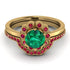 0.8 Carat Emerald Halo Bridal Set - Pamela No. 49 image 2