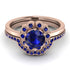 0.8 Carat Sapphire Halo Bridal Set - Pamela No. 74 image 2