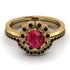 0.8 Carat Ruby Halo Bridal Set - Pamela No. 40 image 2