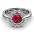 0.8 Carat Ruby Halo Bridal Set - Pamela No. 12 image 2