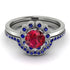 0.8 Carat Ruby Halo Bridal Set - Pamela No. 72 image 2