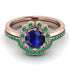 0.8 Carat Sapphire Halo Bridal Set - Pamela No. 29 image 2