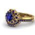 0.8 Carat Sapphire Halo Bridal Set - Pamela No. 73 image 3