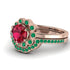 0.8 Carat Ruby Halo Bridal Set - Pamela No. 26 image 3