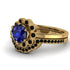 0.8 Carat Sapphire Halo Bridal Set - Pamela No. 43 image 3
