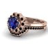 0.8 Carat Sapphire Halo Bridal Set - Pamela No. 44 image 3