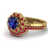 0.8 Carat Sapphire Halo Bridal Set - Pamela No. 58 image 3