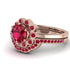 0.8 Carat Ruby Halo Bridal Set - Pamela No. 56 image 3