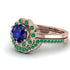 0.8 Carat Sapphire Halo Bridal Set - Pamela No. 29 image 3