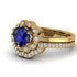 0.8 Carat Sapphire Halo Bridal Set - Pamela No. 13 image 3