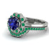 0.8 Carat Sapphire Halo Bridal Set - Pamela No. 30 image 3