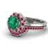 0.8 Carat Emerald Halo Bridal Set - Pamela No. 51 image 3