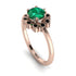 0.8 Carat Emerald Halo Engagement Ring - Pamela No. 35 image 1