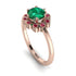 0.8 Carat Emerald Halo Engagement Ring - Pamela No. 50 image 1