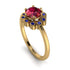 0.8 Carat Ruby Halo Engagement Ring - Pamela No. 70 image 1