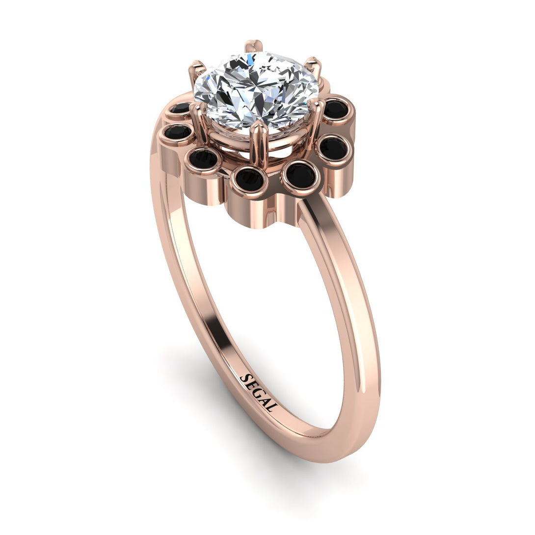 0.8 Carat Diamond Halo Engagement Ring - Pamela No. 32