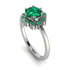 0.8 Carat Emerald Halo Engagement Ring - Pamela No. 21 image 1