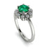 0.8 Carat Emerald Halo Engagement Ring - Pamela No. 6 image 1