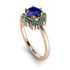 0.8 Carat Sapphire Halo Engagement Ring - Pamela No. 29 image 1