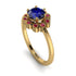 0.8 Carat Sapphire Halo Engagement Ring - Pamela No. 58 image 1