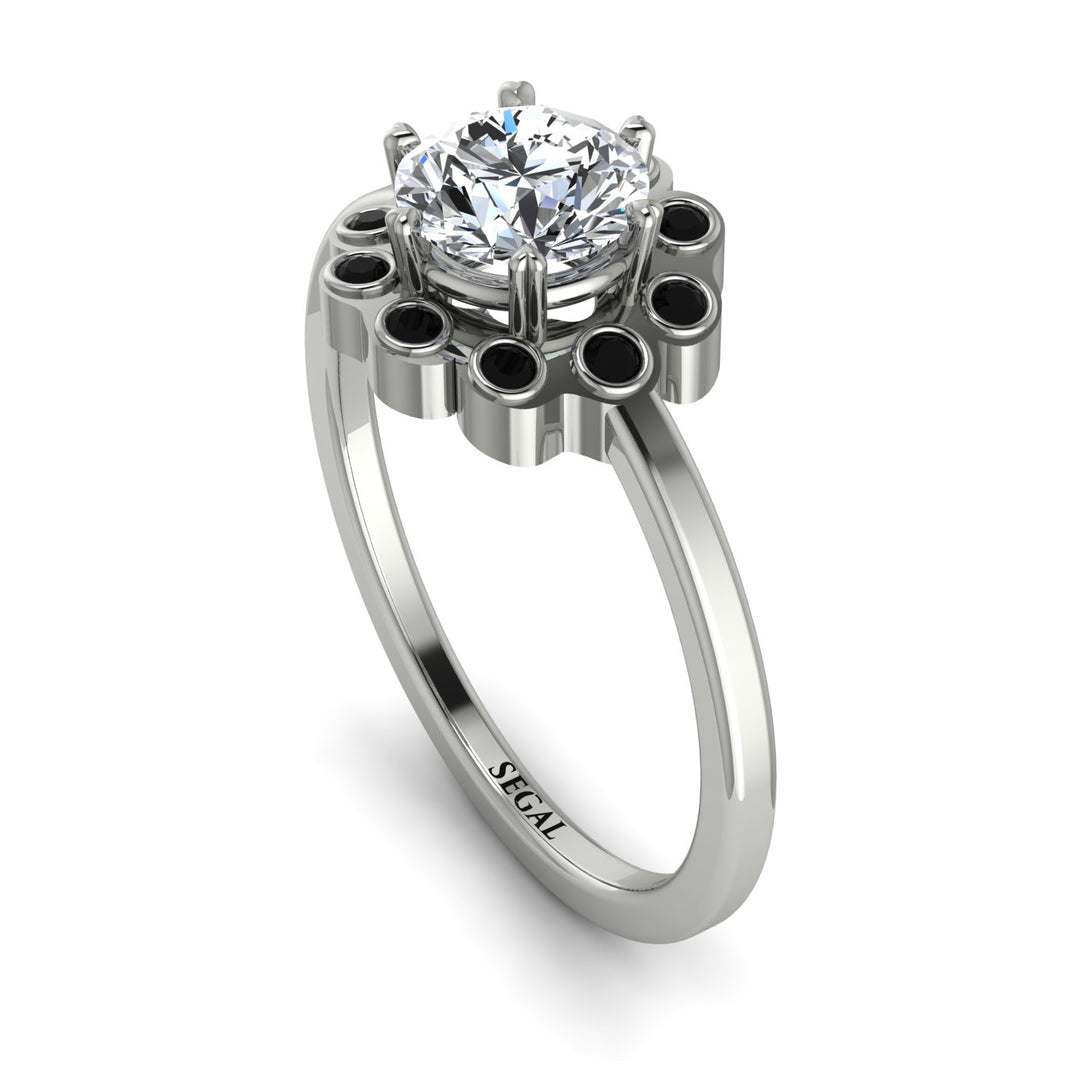 0.8 Carat Diamond Halo Engagement Ring - Pamela No. 33