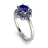 0.8 Carat Sapphire Halo Engagement Ring - Pamela No. 75 image 1
