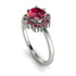 0.8 Carat Ruby Halo Engagement Ring - Pamela No. 57 image 1