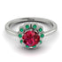 0.8 Carat Ruby Halo Engagement Ring - Pamela No. 27 image 2