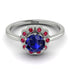 0.8 Carat Sapphire Halo Engagement Ring - Pamela No. 60 image 2