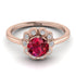 0.8 Carat Ruby Halo Engagement Ring - Pamela No. 11 image 2