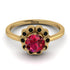 0.8 Carat Ruby Halo Engagement Ring - Pamela No. 40 image 2
