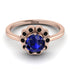 0.8 Carat Sapphire Halo Engagement Ring - Pamela No. 44 image 2