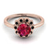 0.8 Carat Ruby Halo Engagement Ring - Pamela No. 41 image 2