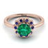 0.8 Carat Emerald Halo Engagement Ring - Pamela No. 65 image 2
