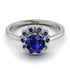 0.8 Carat Sapphire Halo Engagement Ring - Pamela No. 75 image 2