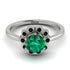 0.8 Carat Emerald Halo Engagement Ring - Pamela No. 36 image 2