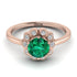 0.8 Carat Emerald Halo Engagement Ring - Pamela No. 5 image 2