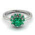 0.8 Carat Emerald Halo Engagement Ring - Pamela No. 21 image 2