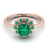 0.8 Carat Emerald Halo Engagement Ring - Pamela No. 20 image 2