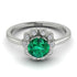 0.8 Carat Emerald Halo Engagement Ring - Pamela No. 6 image 2