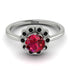 0.8 Carat Ruby Halo Engagement Ring - Pamela No. 42 image 2