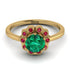 0.8 Carat Emerald Halo Engagement Ring - Pamela No. 49 image 2