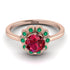 0.8 Carat Ruby Halo Engagement Ring - Pamela No. 26 image 2